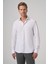 Erkek Beyaz Trend Düz Slim Fit Tam Italyan Yaka Gömlek 1