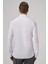 Erkek Beyaz Trend Düz Slim Fit Tam Italyan Yaka Gömlek 5