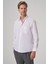 Erkek Beyaz Basic Regular Fit Sert Yaka Cepli Gömlek 2