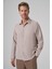 Erkek Bej Trend Dynamic Fit Sert Yaka Gömlek 1