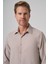 Erkek Bej Trend Dynamic Fit Sert Yaka Gömlek 3