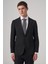 Erkek Siyah Poliviskon Basic Slim Fit Sivri Yaka Takım Elbise 1