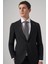 Erkek Siyah Poliviskon Basic Slim Fit Sivri Yaka Takım Elbise 2