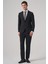 Erkek Siyah Poliviskon Basic Slim Fit Sivri Yaka Takım Elbise 4
