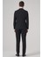 Erkek Siyah Poliviskon Basic Slim Fit Sivri Yaka Takım Elbise 5