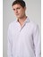Erkek Beyaz Trend Slim Fit Italyan Yaka Gömlek 3