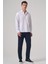 Erkek Beyaz Trend Slim Fit Italyan Yaka Gömlek 4