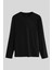 Siyah Standart Fit Basic O Yaka Uzun Kollu İnce Erkek T-Shirt - 87997 3