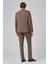 Erkek Kahve Yünlü Slim Fit Mono Yaka Takım Elbise 5