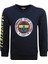 Fenerbahce Çocuk Marineblau Tribünü Pinsel Detaylierte Herren Sweat 1