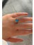 Gümüş 10X8 mm Firuze Taşlı Altın Kaplama Yüzük 5