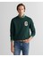 Erkek Yeşil Regular Fit Bisiklet Yaka Logolu Sweatshirt 2067062.374 1