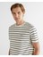 Erkek Krem Regular Fit Bisiklet Yaka Çizgili T-Shirt 2003326.130 4
