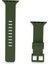 OMR02 Apple Watch 38MM KR408 Çizgili Silikon Kordon - Koyu Yeşil 2