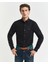 Erkek Siyah Regular Fit Düğmeli Yaka Oxford Gömlek 3000302.5 4