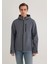 Kapüşonlu Antrasit Ceket 0110351-80776 10