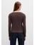Uzun Kollu Geniş Yaka Kahverengi Tişört 1613596-88067 16