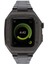 OMR02 Apple Watch 44MM Metal Petek Kasalı Kordon - Siyah 1