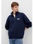 Mavi Logo Baskılı Yarı Fermuarlı Lacivert Sweatshirt 0S10208-70497 14