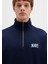Mavi Logo Baskılı Yarı Fermuarlı Lacivert Sweatshirt 0S10208-70497 17