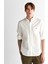 Erkek Krem Regular Fit Düğmeli Yaka Gömlek 3250035.113 1