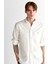 Erkek Krem Regular Fit Düğmeli Yaka Gömlek 3250035.113 4