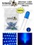 Mavi Mantar LED Diyot Lamba 100 Lü 1 Paket Mavi 4.8 mm Mini Mantar LED Lamba Deney Bilim Proje Arduino Işığı 1