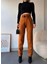 Kendinden Kemerli Triko Pantolon Camel 1