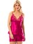 Fuşya Saten Babydoll Şortlu Takım 1