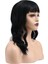 Dalgalı Kısa Perçemli Fiber Sentetik Peruk / Siyah 3