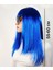 Mavi Renk Uzun Parti Peruğu 2