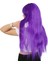 Uzun Kahküllü Fiber Sentetik Peruk / Mor 3