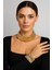 Luna Gold Dokulu Choker & Bileklik Seti 4