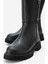 Kadın Düz Fermuarlı Çizme Siyah Cilt 3