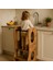 Montessori Öğrenme Kulesi, Ceviz Mdf, Güvenli Çocuk Basamağı, Mutfak Yardımcı Kulesi 3