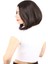 Fiber Sentetik Peruk Perçemsiz Kısa Düz / Kahverengi 3