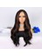 Koyu Kestane Perçemler Kahverengi Tül Peruk 1
