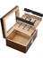 Kahverengi Camlı 2 Katlı Humidor Puro Kutusu RD46 2