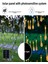 50 Damla Şeklinde Solar LED Güneş Enerjili Bahçe Balkon Aydınlatma 7 Metre Işık 8 Mod Gün Işığı 5