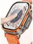 OMR02 Apple Watch Ultra 49MM Alüminyum Kasa Cam Ekran Koruyucu - Turuncu 2