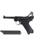 We Makaralı Parabellum 4" Kısa Sıyah Aırsoft Tabanca P08 4