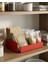 Hygge TD-004 | Dekoratif Metal Organizer – 24×16×7.5 cm | Koyu Kırmızı Modern Sunum Tepsisi ve Organizer | Dayanıklı Metal Dekor Ürünü 6