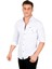 Erkek Beyaz Slim Fit Dar Kesim Pamuklu Spor Gömlek Çıtçıtlı Likralı Gabardin Gömlek 2300421 1