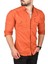 Erkek Kiremit Slim Fit Dar Kesim Pamuklu Spor Gömlek Çıtçıtlı Likralı Gabardin Gömlek 2300421 4