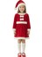 Kadife Kumaş Fiyonklu Noel Anne Kostümü 2