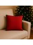Modern Yılbaşı Konseptli - Dekoratif Kırlent Kılıfı - Kırmızı Duck Kumaş - Düz Renk - 45 x 45 3