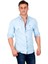 Erkek Buz Mavisi Slim Fit Dar Kesim Pamuklu Spor Gömlek Çıtçıtlı Likralı Gabardin Gömlek 2300421 1