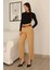 Kemer Detaylı Pileli Gabardin Kumaş Pantolon 5856-CAMEL 3