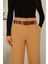 Kemer Detaylı Pileli Gabardin Kumaş Pantolon 5856-CAMEL 4