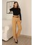 Kemer Detaylı Pileli Gabardin Kumaş Pantolon 5856-CAMEL 5